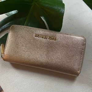Long Gold Michael Kors wallet